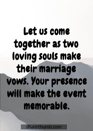 invitation quotes for marriage in english